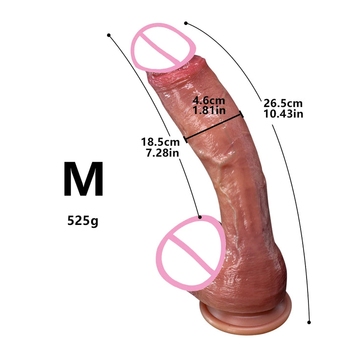 Super Long Skin Dildo Penis Medical Silicone Realistic SexToys