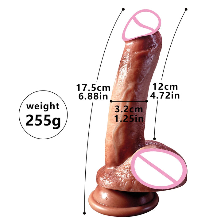 Super Long Skin Dildo Penis Medical Silicone Realistic SexToys