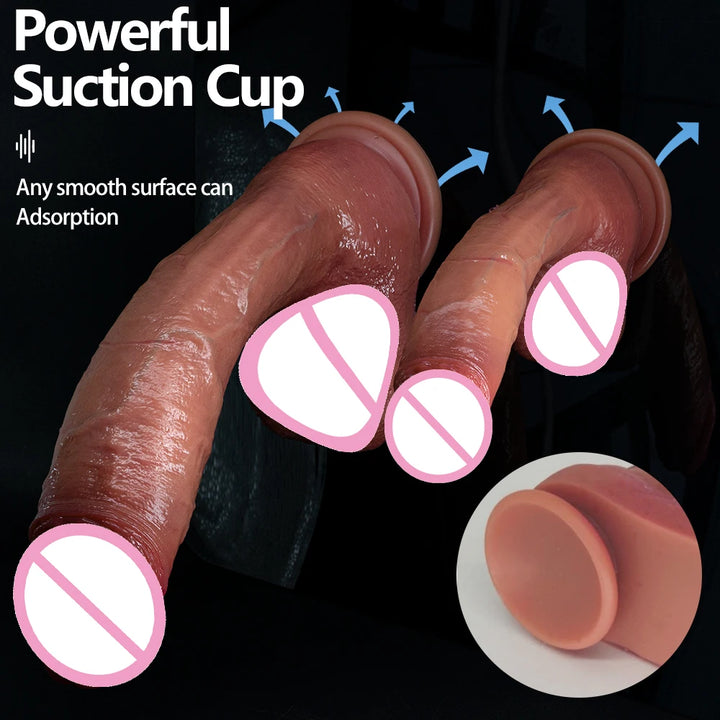 Super Long Skin Dildo Penis Medical Silicone Realistic SexToys