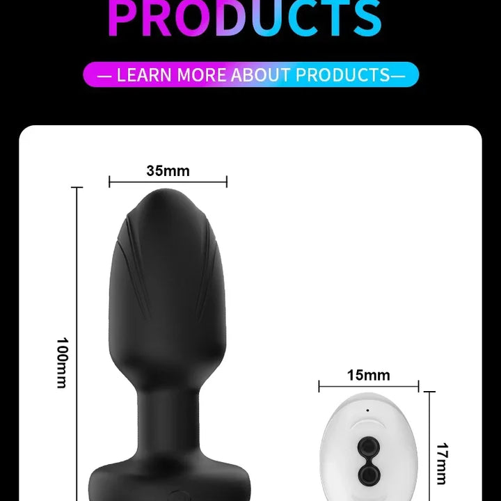 360° Rotation Vibrating Butt Plug Sex Toys