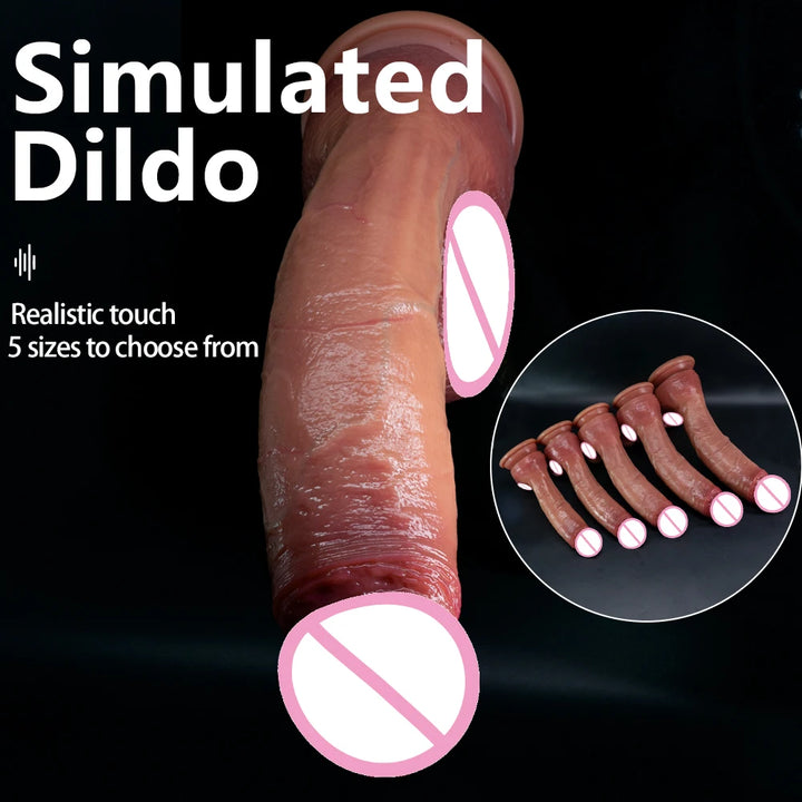 Super Long Skin Dildo Penis Medical Silicone Realistic SexToys