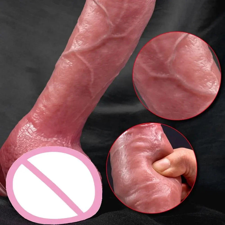 Penis vibrador com controle remoto aquecido,massageador de ponto G.