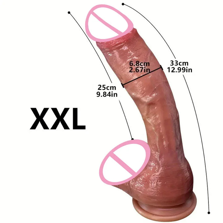 Super Long Skin Dildo Penis Silicone Realistic Sex.