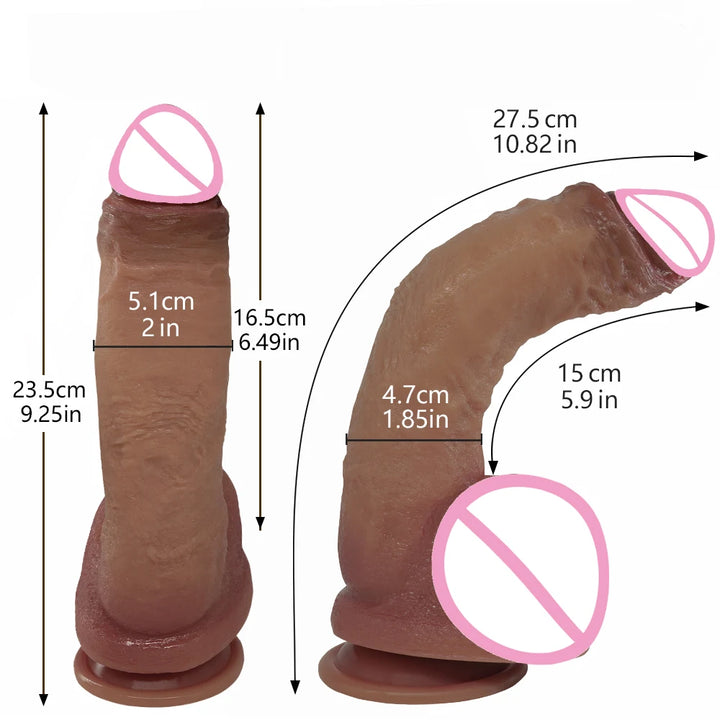 Super Long Skin Dildo Penis Medical Silicone Realistic SexToys