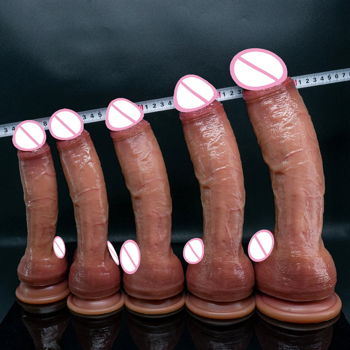 Super Long Skin Dildo Penis Medical Silicone Realistic SexToys